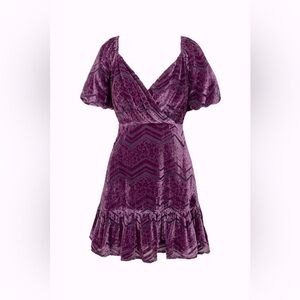 Adelyn Rae velvet burnout Mini Dress